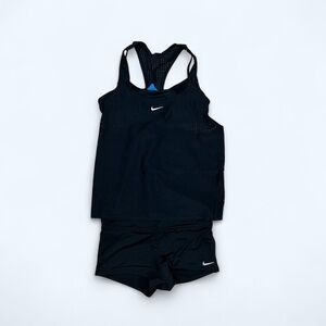 Nike SWIM BLACK BLUE Tank and Shorts